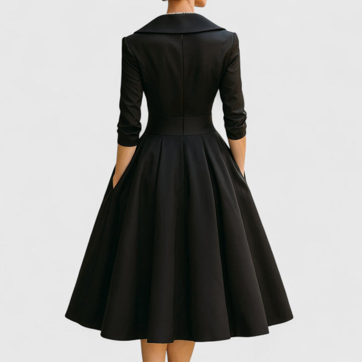 Rosalie | Elegante midi-jurk met een subtiele glans