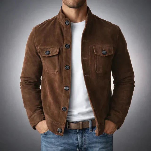 Knopflederjacke für Herren