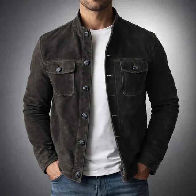 Knopflederjacke für Herren
