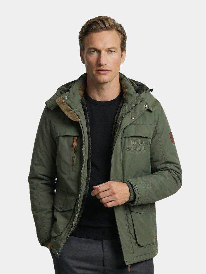 Militärjacke mit Kapuze