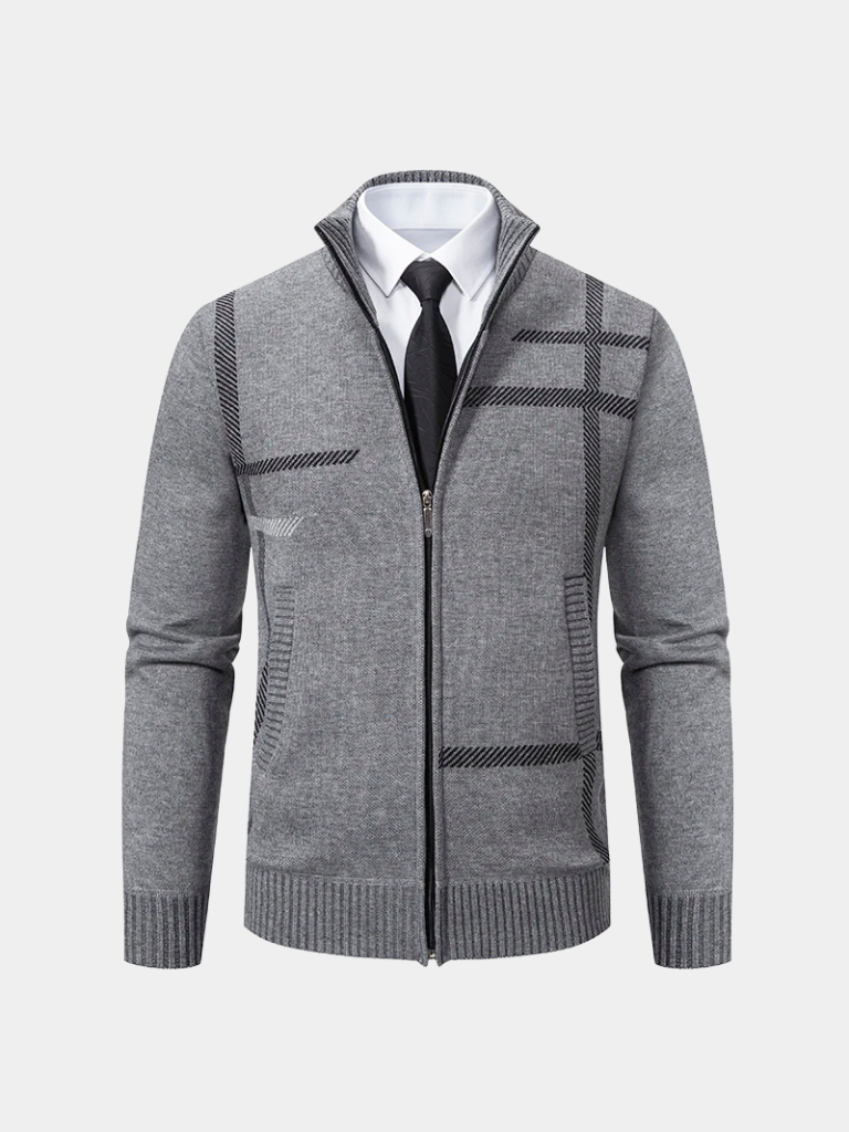 Grafit-Symmetrie Strickjacke