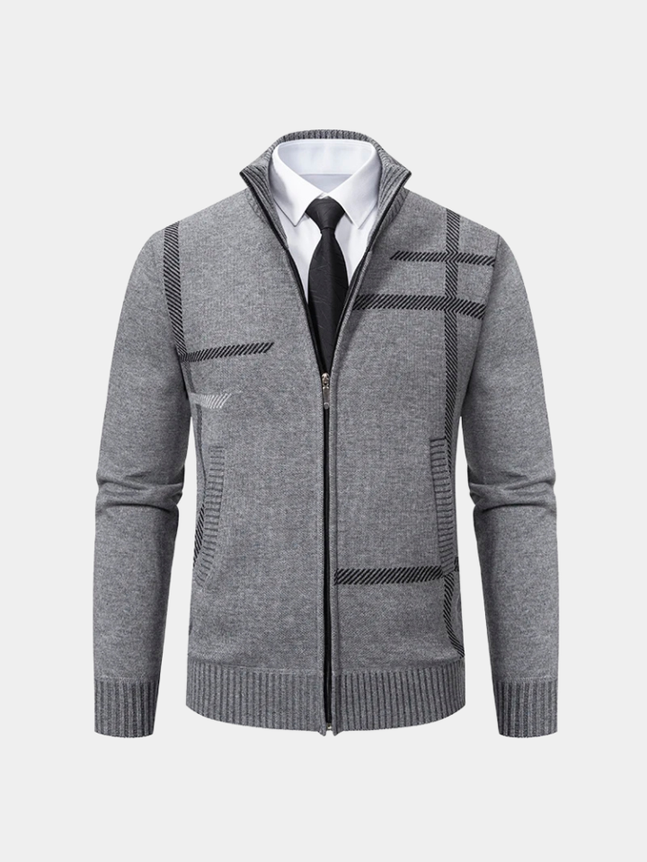 Grafit-Symmetrie Strickjacke