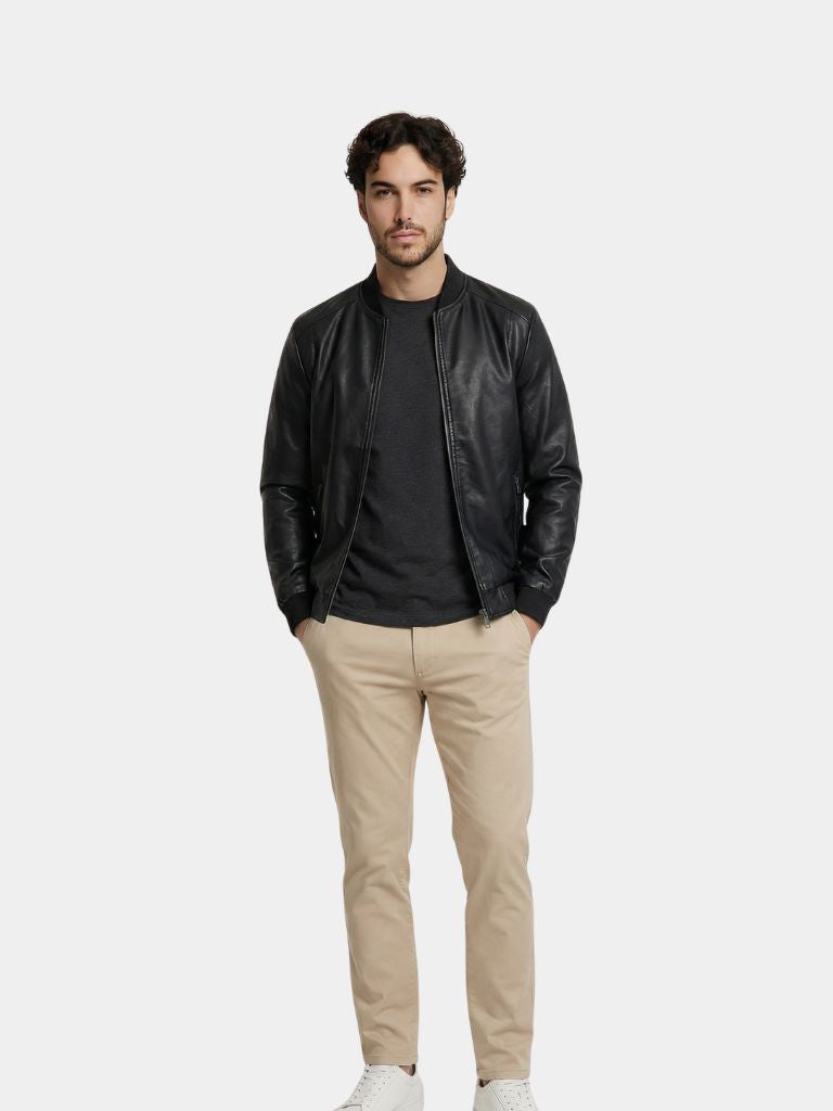 Essentielle Lederjacke