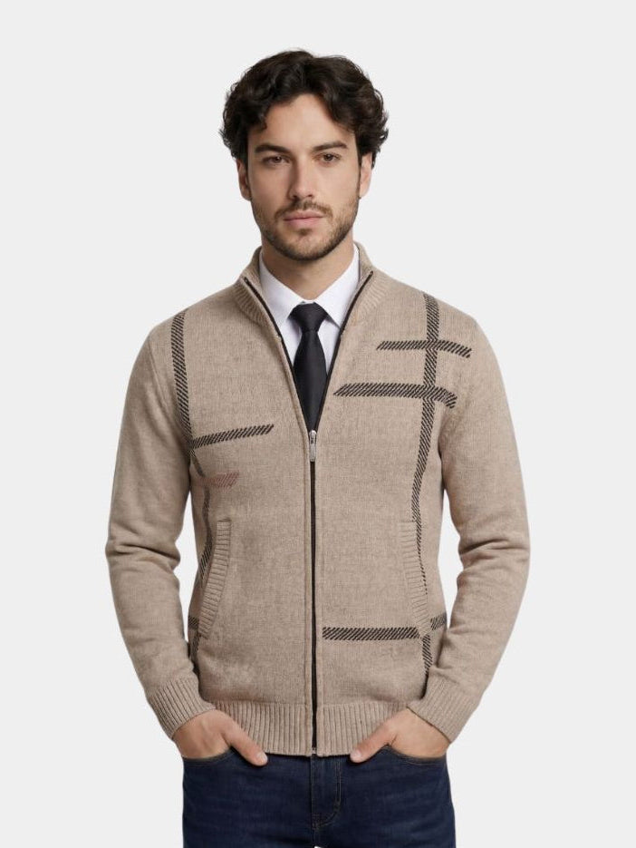 Grafit-Symmetrie Strickjacke