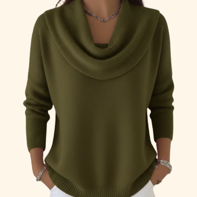 Victoire™ | Weicher Pullover mit Wasserfallausschnitt