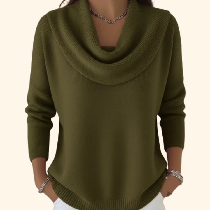 Victoire™ | Weicher Pullover mit Wasserfallausschnitt