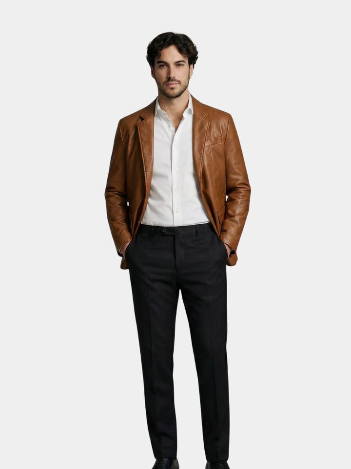 Karamelllederjacke