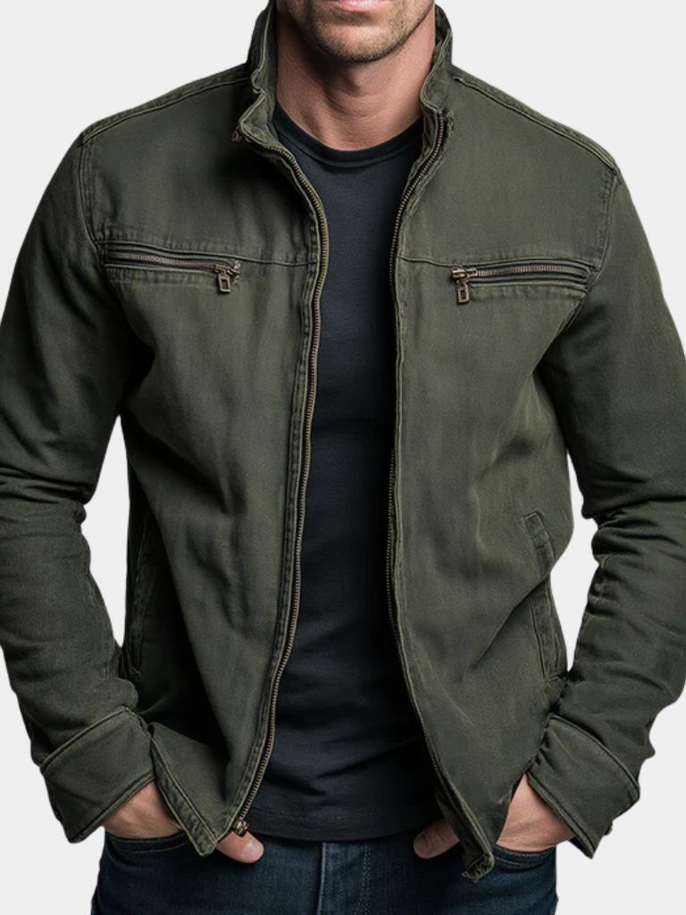 Vintage Olivgrüne Feldjacke Valmont
