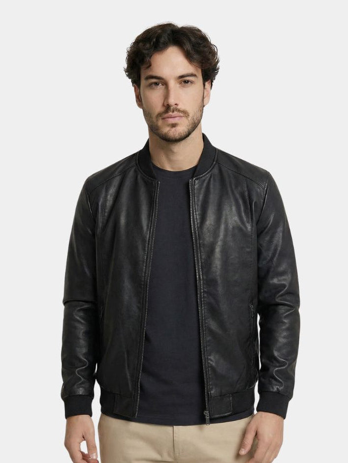 Essentielle Lederjacke