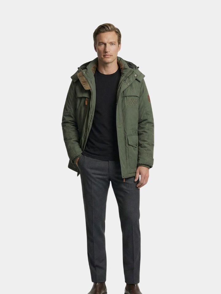 Militärjacke mit Kapuze