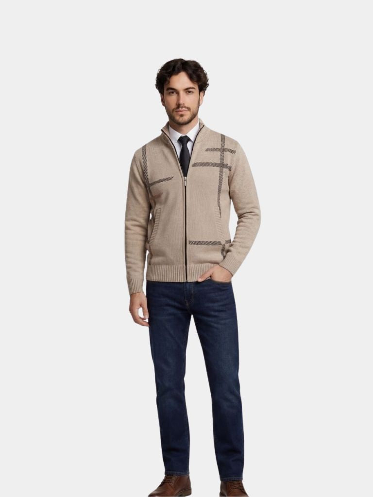 Grafit-Symmetrie Strickjacke