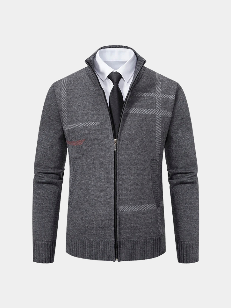 Grafit-Symmetrie Strickjacke