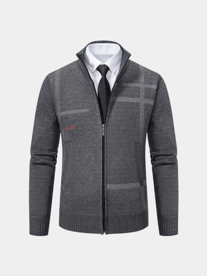 Grafit-Symmetrie Strickjacke