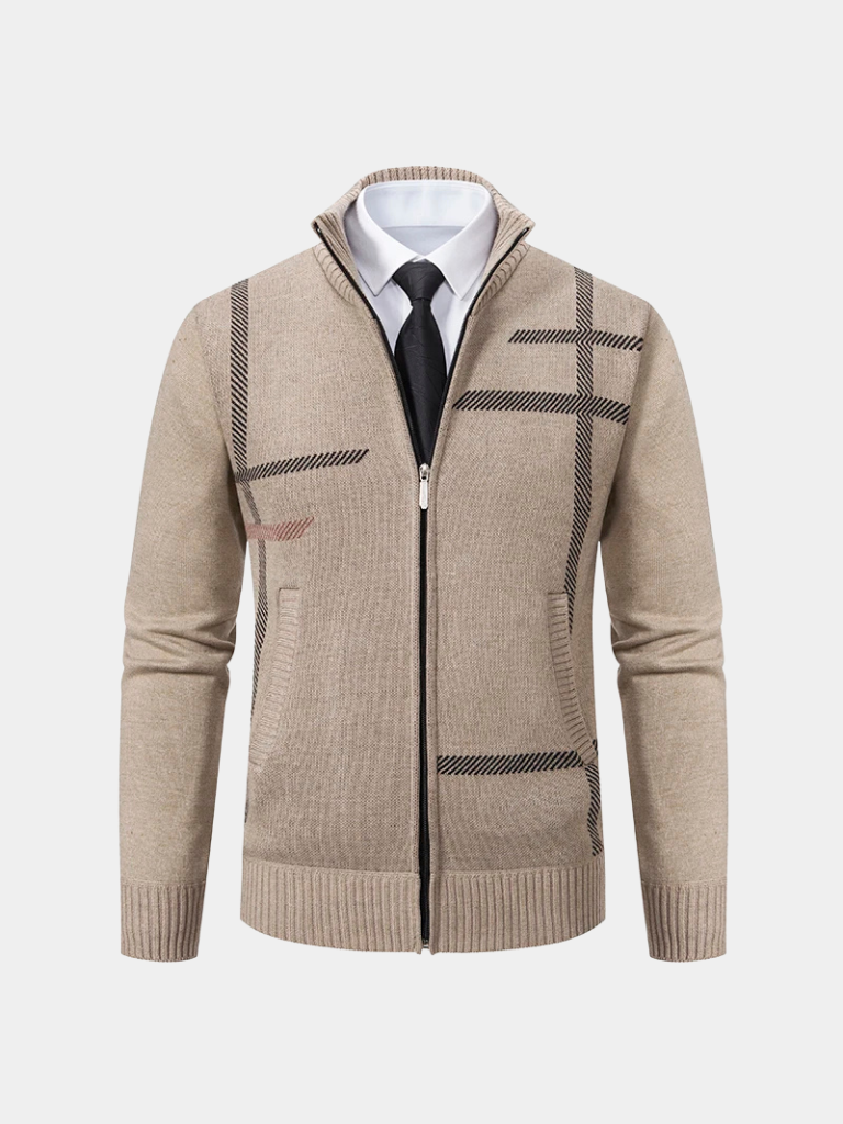 Grafit-Symmetrie Strickjacke