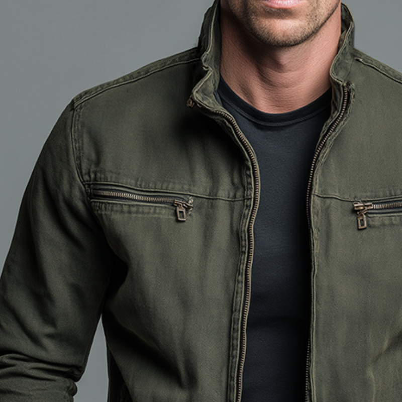 Vintage Baumwolljacke Denver mit Reißverschluss