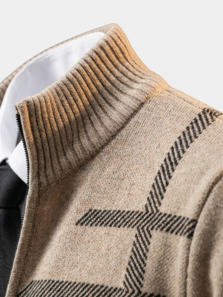 Grafit-Symmetrie Strickjacke