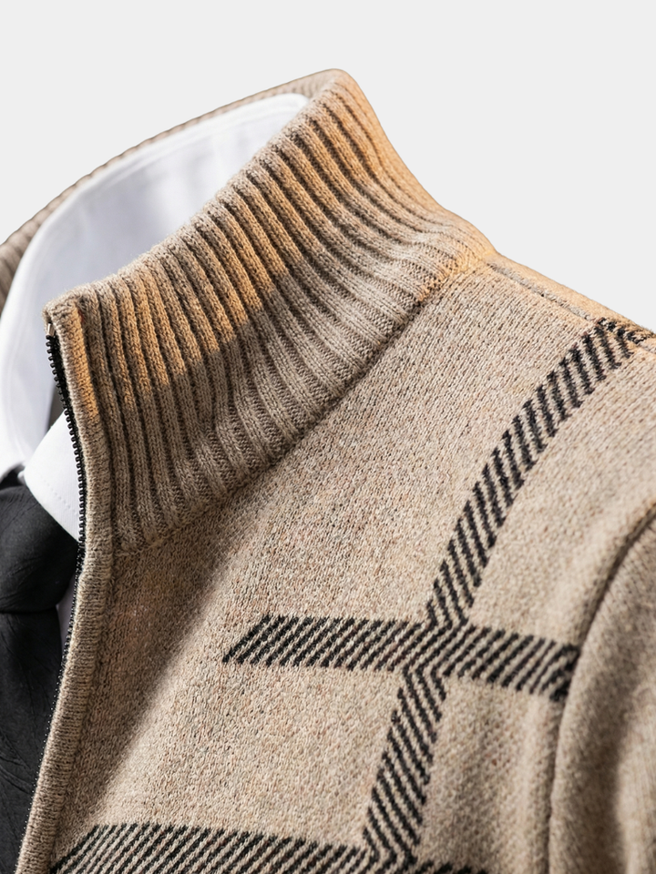 Grafit-Symmetrie Strickjacke