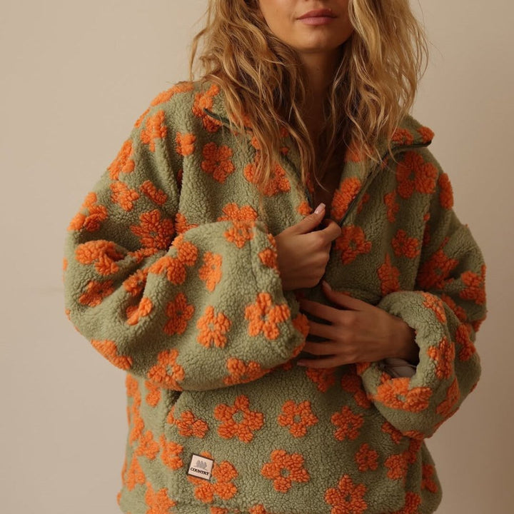 Lieselotte | Blumenstrickjacke