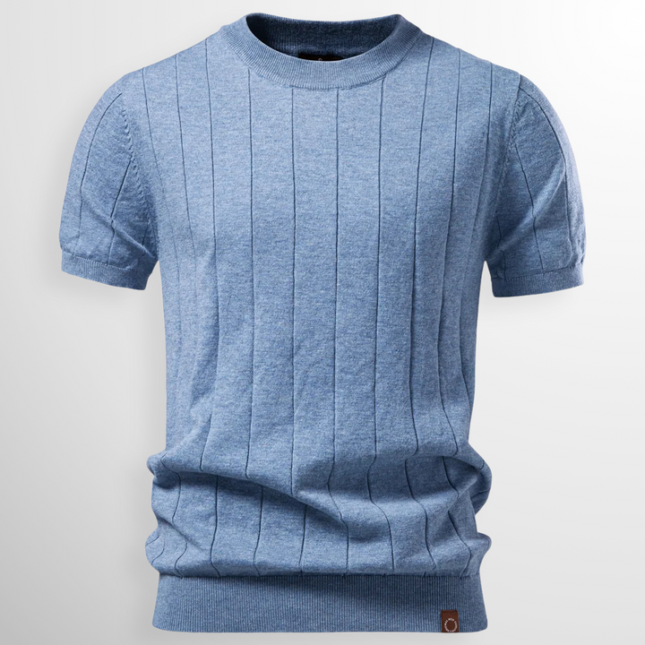 Luca | Luxuriöses Geripptes T-Shirt