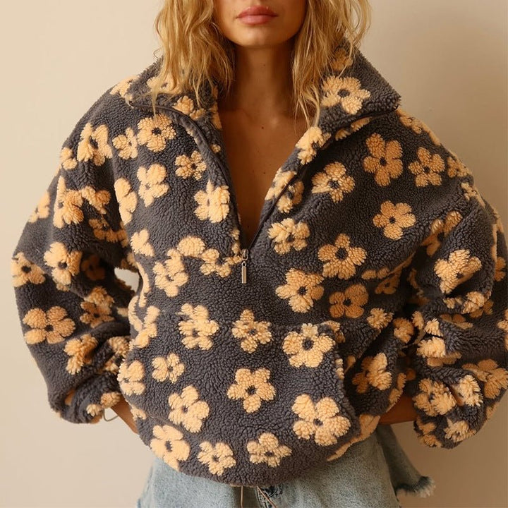 Lieselotte | Blumenstrickjacke