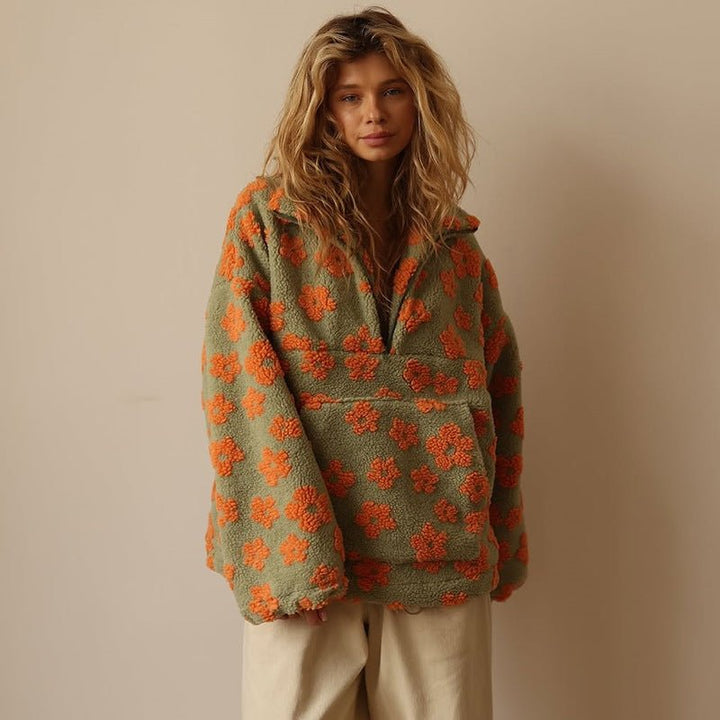 Lieselotte | Blumenstrickjacke