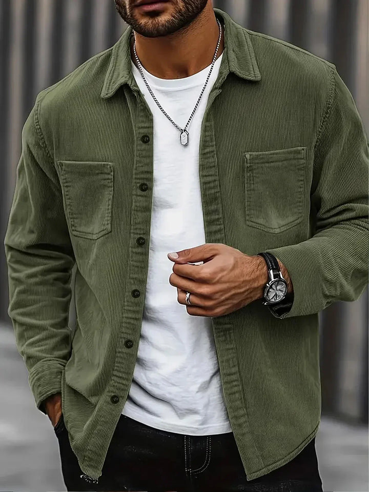 HERZ STIL | Cord-Hemdjacken für Herren