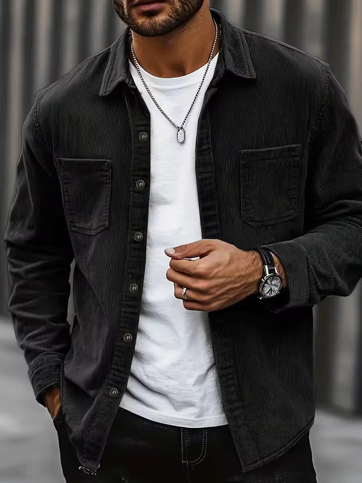 HERZ STIL | Cord-Hemdjacken für Herren