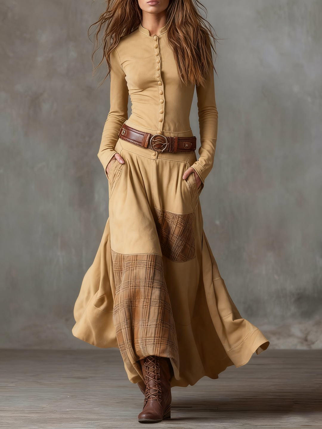 Michelle | Maxikleid aus Wildleder