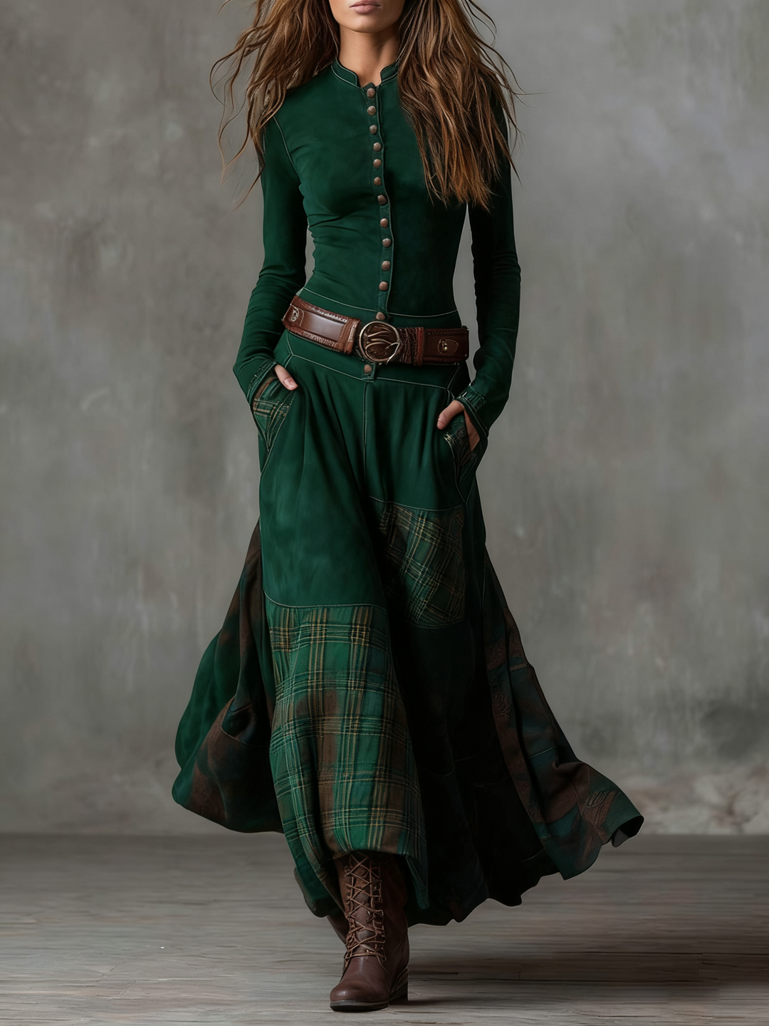 Michelle | Maxikleid aus Wildleder
