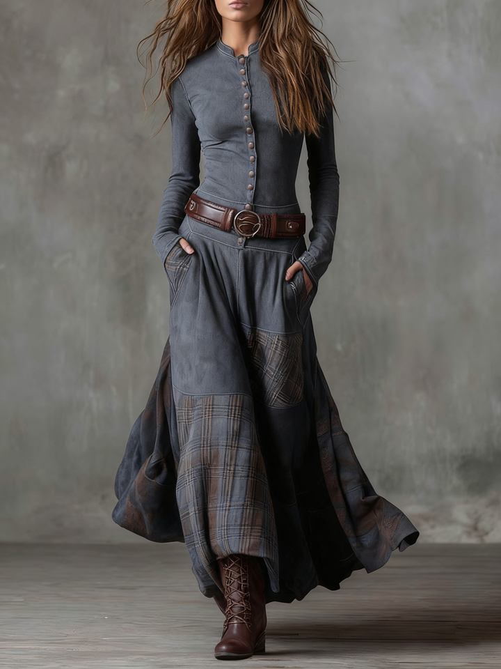 Michelle | Maxikleid aus Wildleder