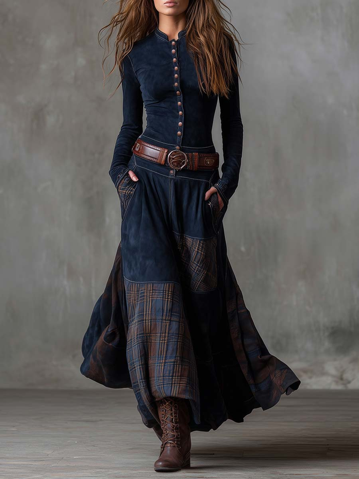Michelle | Maxikleid aus Wildleder