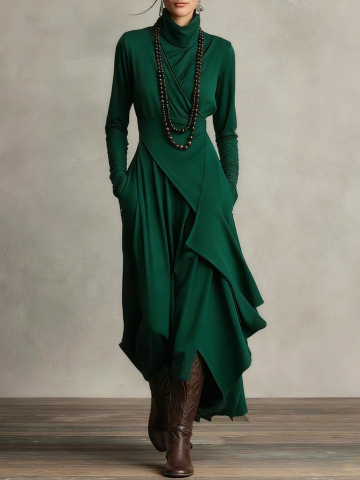 Patrizia – Asymmetrisches Maxikleid im Tunika-Stil