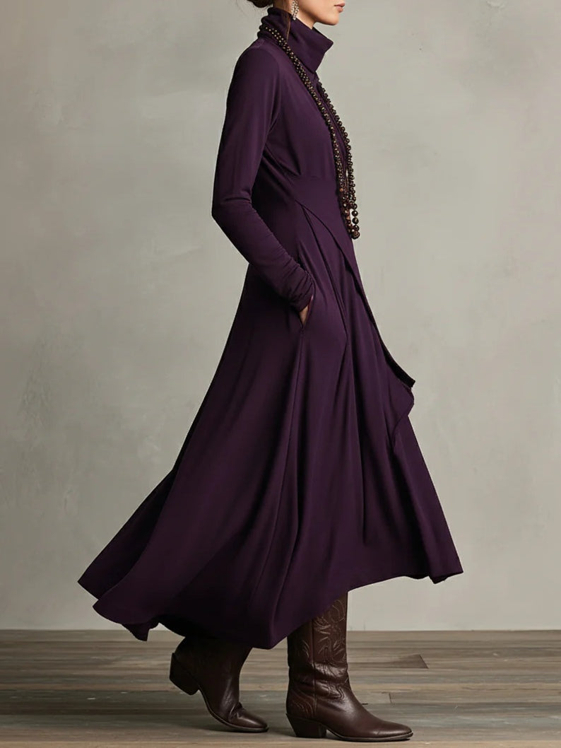 Patrizia – Asymmetrisches Maxikleid im Tunika-Stil