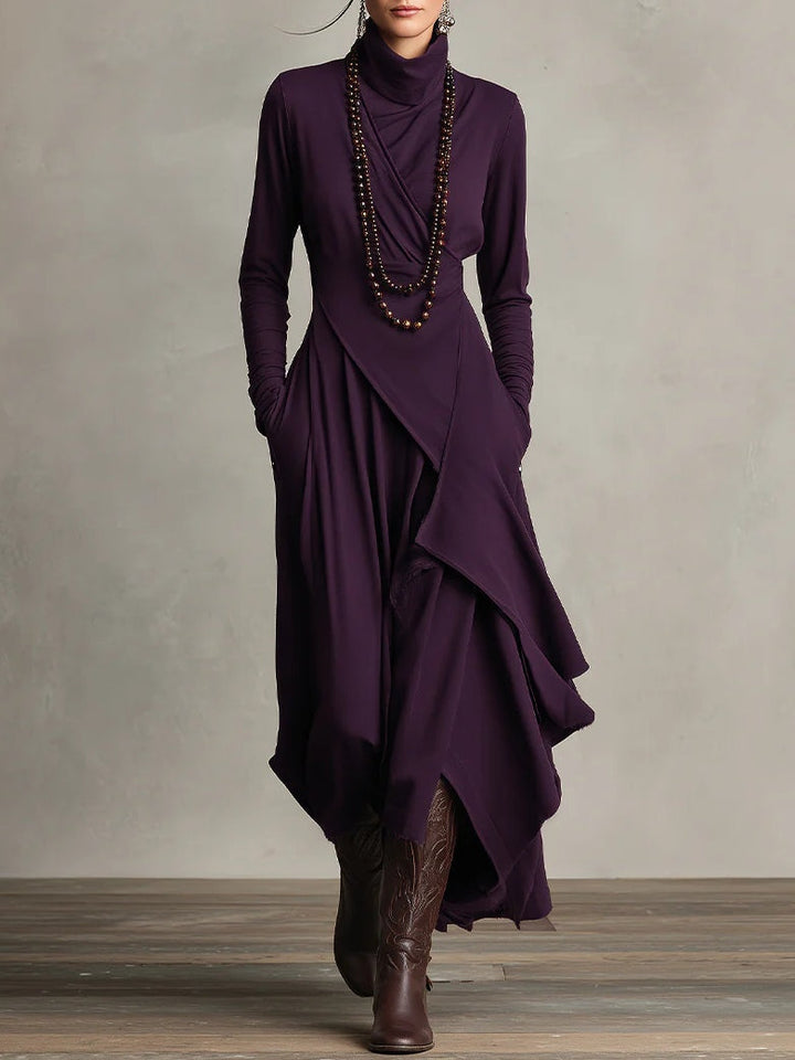 Patrizia – Asymmetrisches Maxikleid im Tunika-Stil