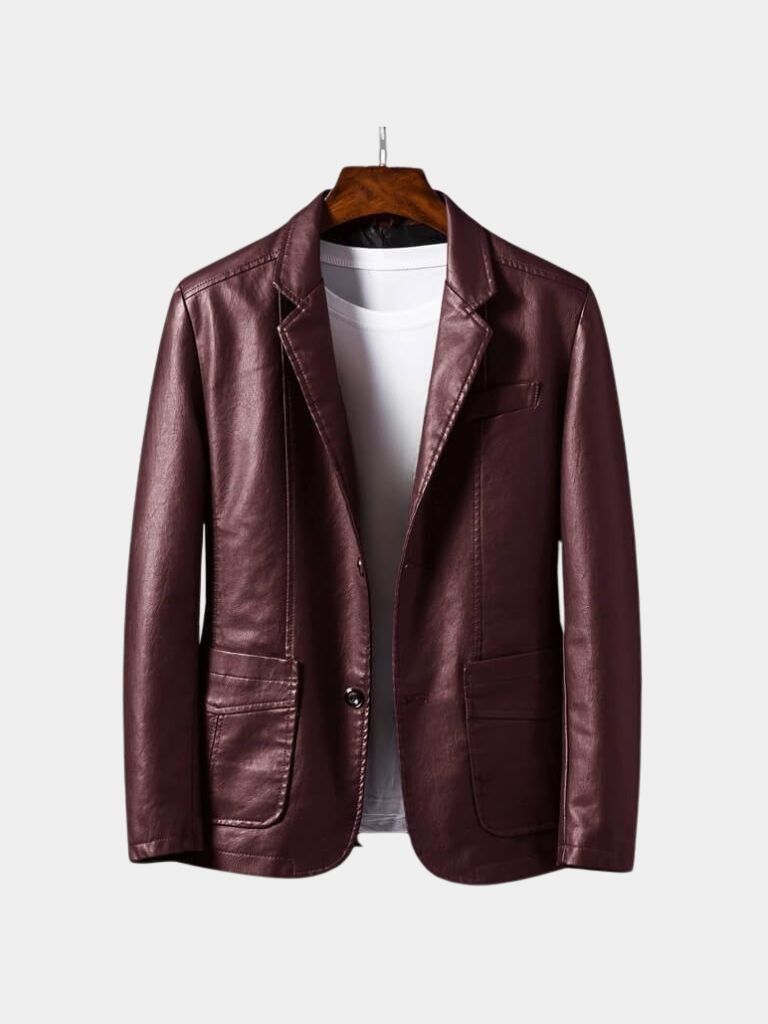 Karamelllederjacke