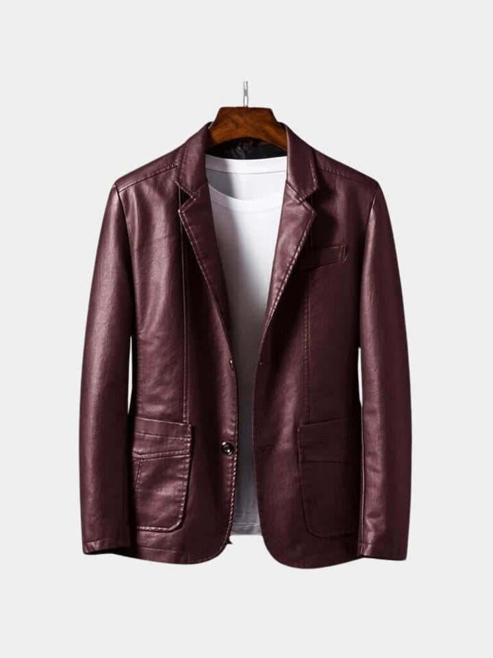 Karamelllederjacke
