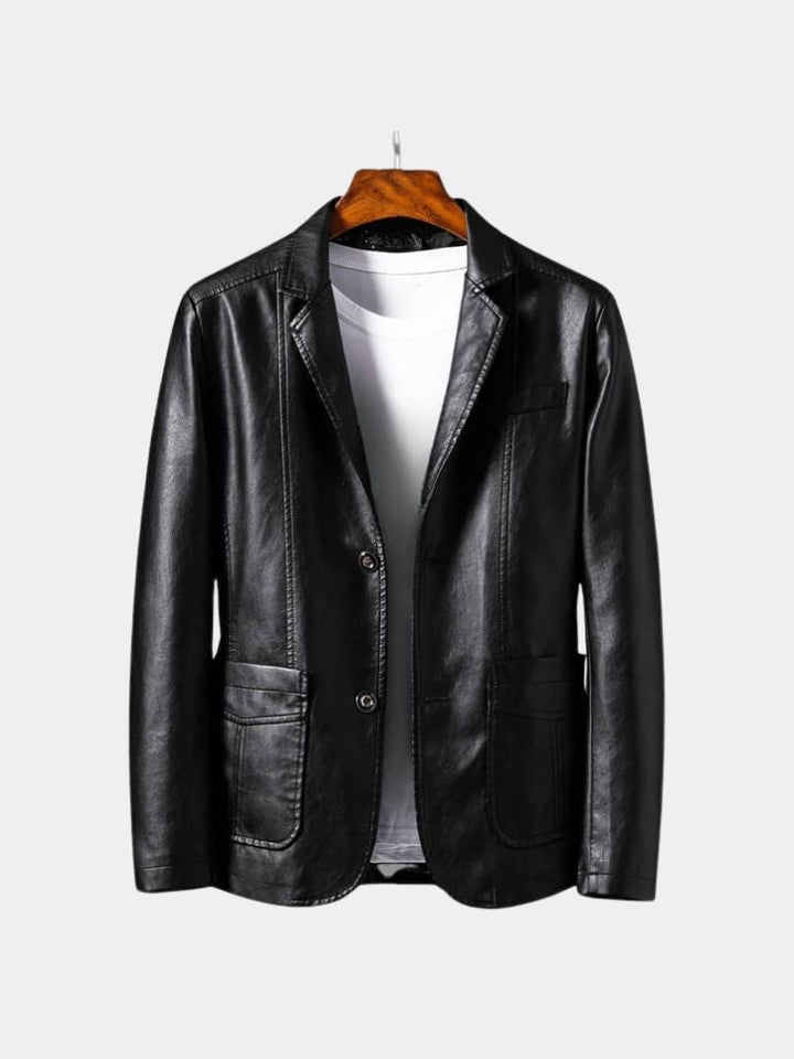Karamelllederjacke