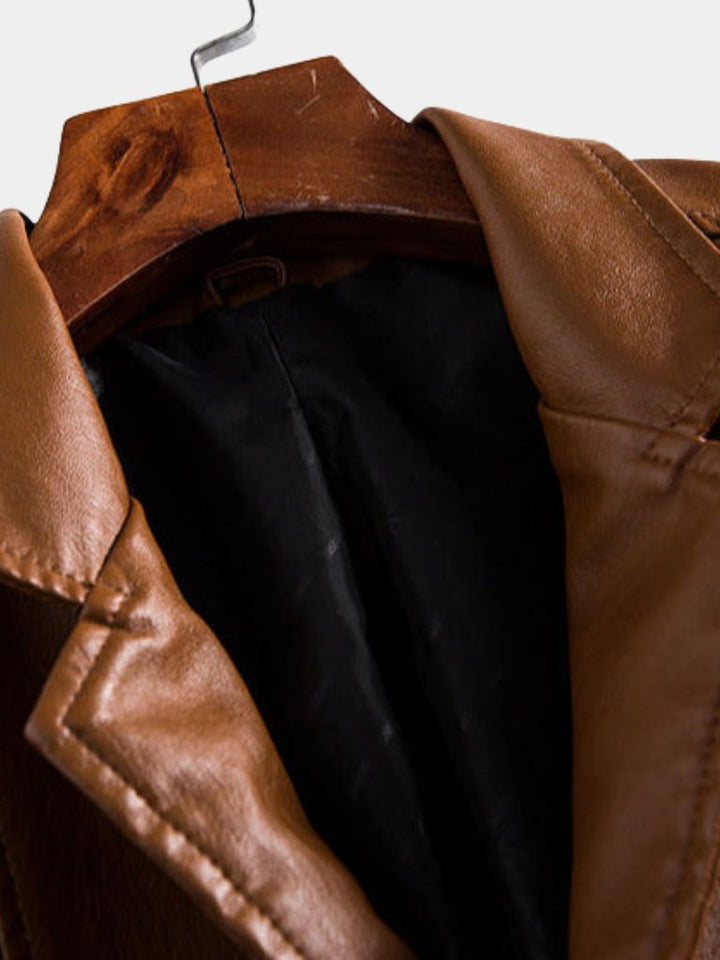 Karamelllederjacke