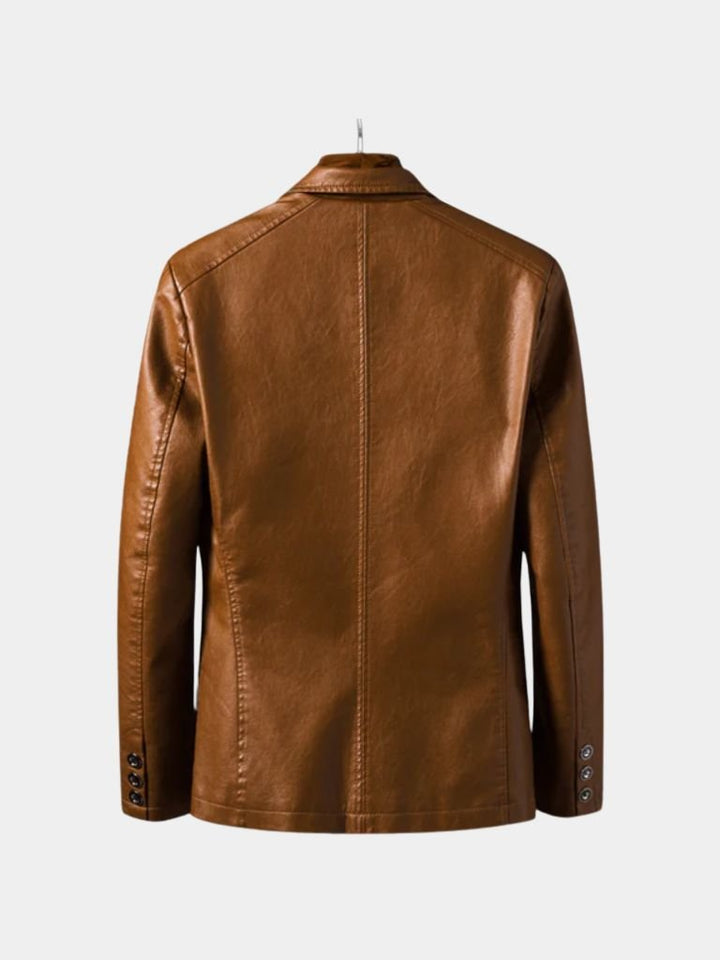 Karamelllederjacke