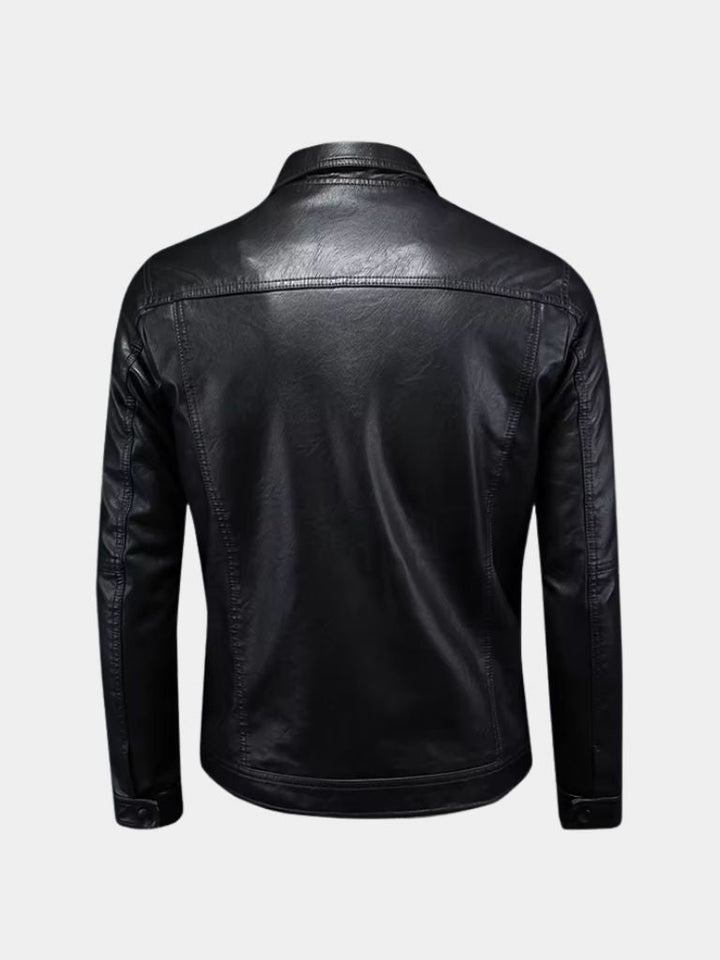 Rebellische Jacke aus bronziertem Leder