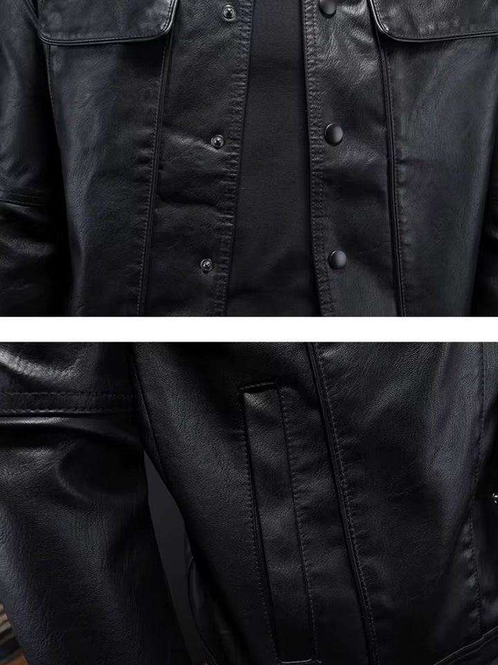 Rebellische Jacke aus bronziertem Leder