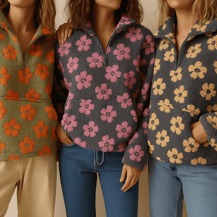 Lieselotte | Blumenstrickjacke