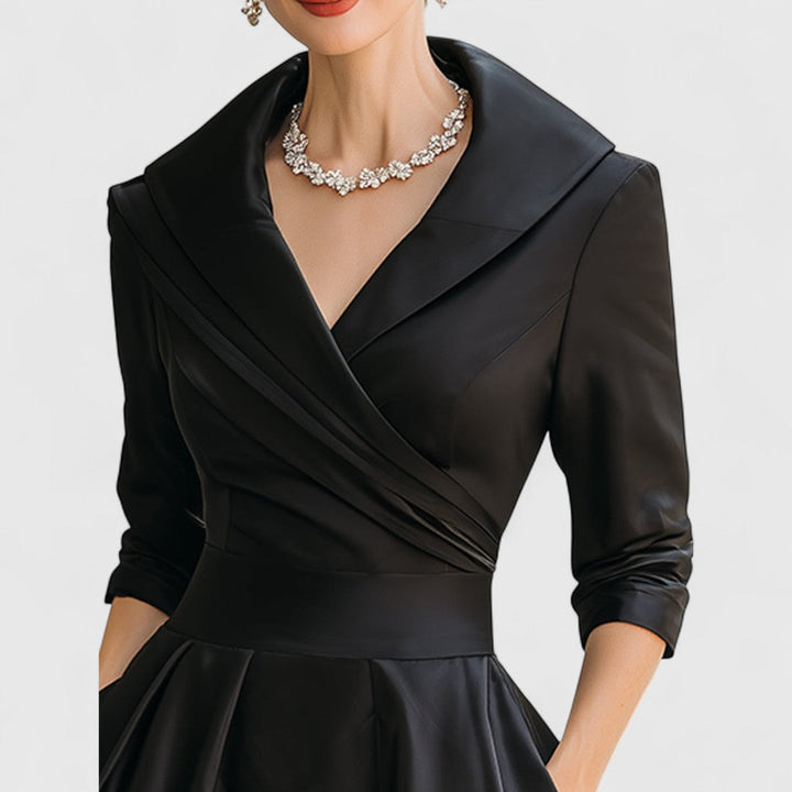 Rosalie | Elegante midi-jurk met een subtiele glans