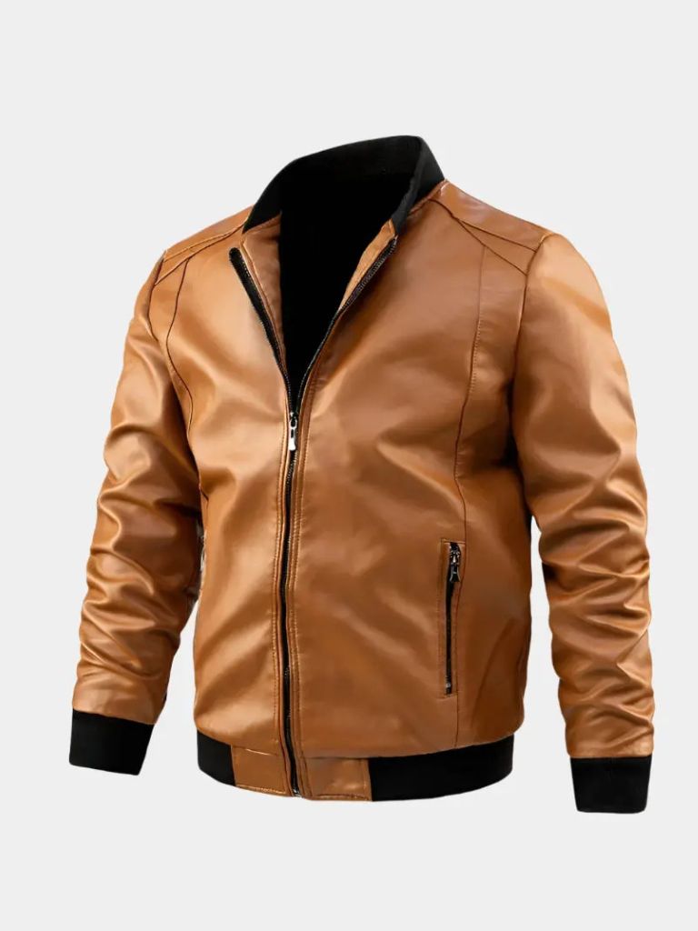 Essentielle Lederjacke