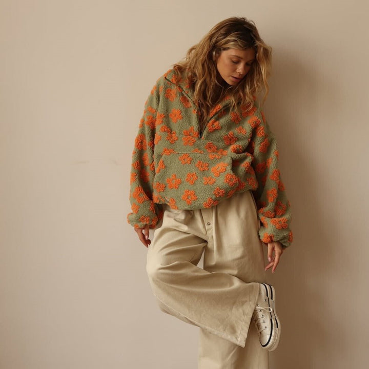 Lieselotte | Blumenstrickjacke