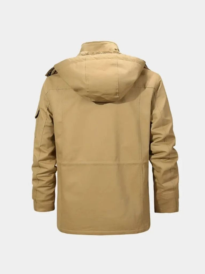 Fleece-Bomberjacke mit Kapuze