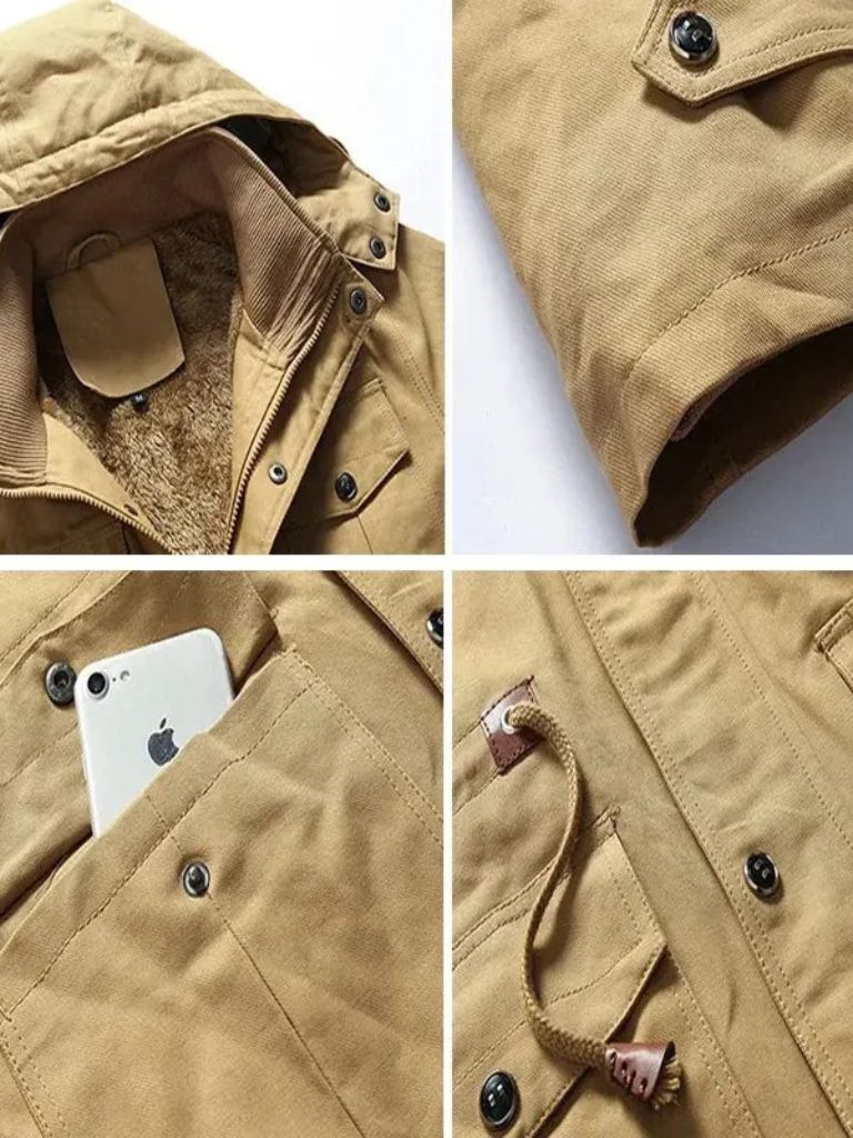 Fleece-Bomberjacke mit Kapuze