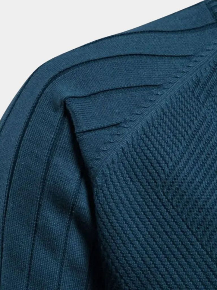 Strickjacke mit Reißverschluss in einfarbigem Jacquard