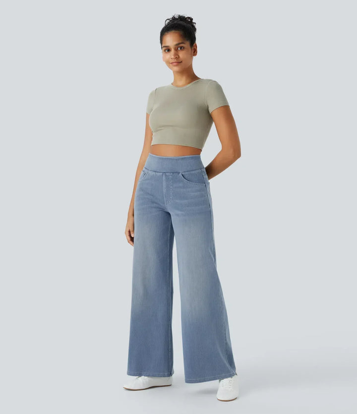 Evie | Bequeme Elastische Hose mit Hohem Bund