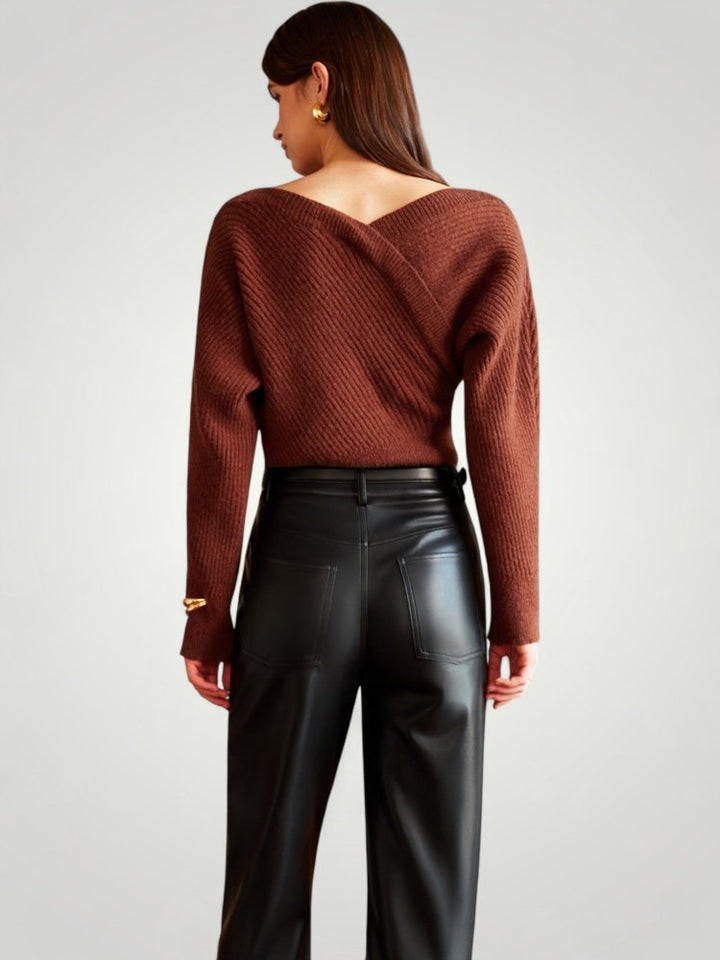 Amalinde | Langer Pullover mit Asymmetrischem Design